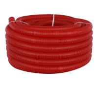 Труба гофрированная ПНД Stout, цвет красный, наружным диаметром 40 мм для труб диаметром 32 мм