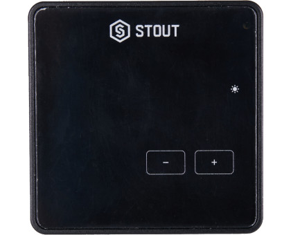Проводной комнатный регулятор Stout R-10z, черный (STE-0101-010004)