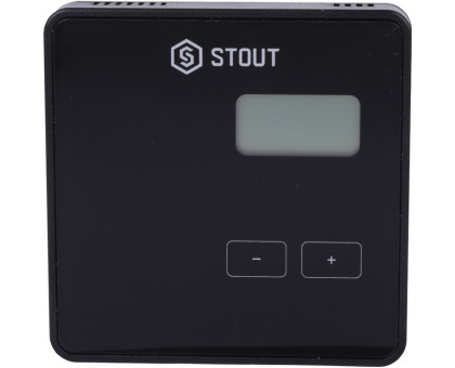 Проводной комнатный регулятор Stout R-9b, черный (STE-0101-009002)