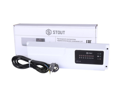 Проводной контроллер термостатических клапанов Stout L-5 (STE-0101-005000)