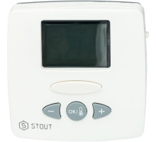 Термостат комнатный электронный Stout WFHT-LCD. С выносным датчиком