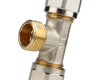Тройник-переходник Stout с наружной резьбой 1/2"х16 для металлопластиковых труб, винтовой (SFS-0011-001216)