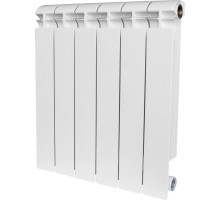 Биметаллический секционный радиатор Stout Alpha 500 4 секций (белый RAL 9016)
